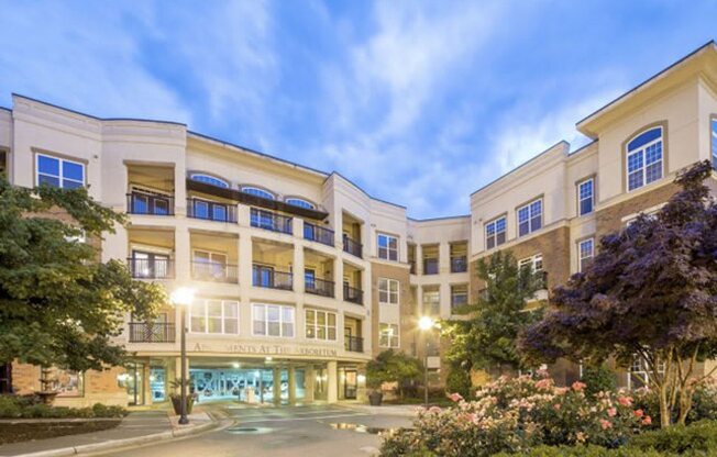 A building with the words