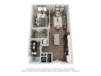 1 bed, 1 bath, 782 sqft, $2,299
