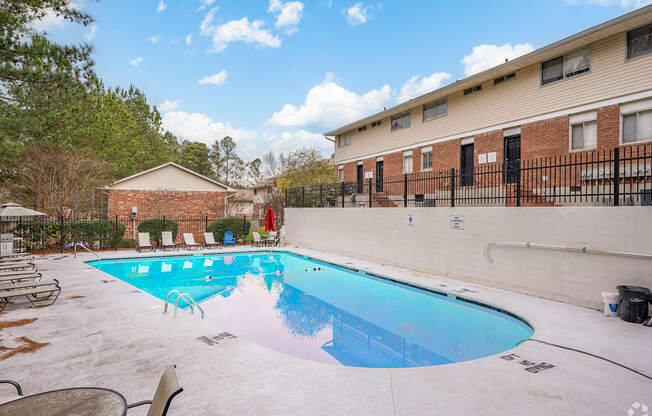 the swimming pool at our apartments