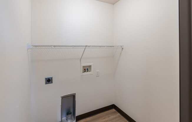 Fargo, ND Parkside Apartments.  A closet with laundry attachments.