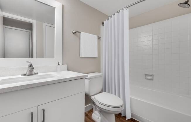 Sparkling bathroom at Arcadia Apartment Homes in Centennial, CO