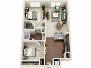 1 bed, 1 bath, 888 sqft, $1,614