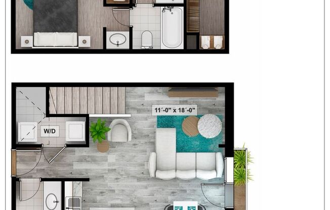 2 beds, 1 bath, 934 sqft, $1,549, Unit 2S-1322