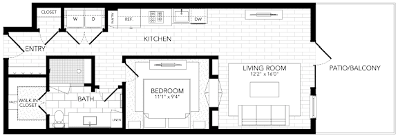 1 bed, 1 bath, 792 sqft, $2,655