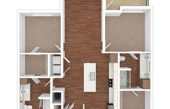 2 beds, 2 baths, 1,054 sqft, $2,029