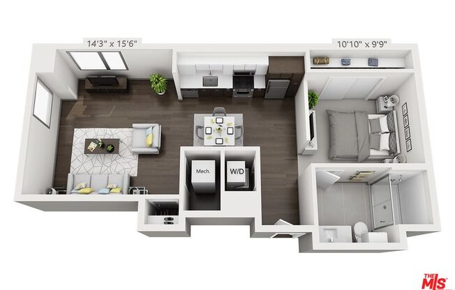 1 bed, 1 bath, 794 sqft, $2,766, Unit 1401