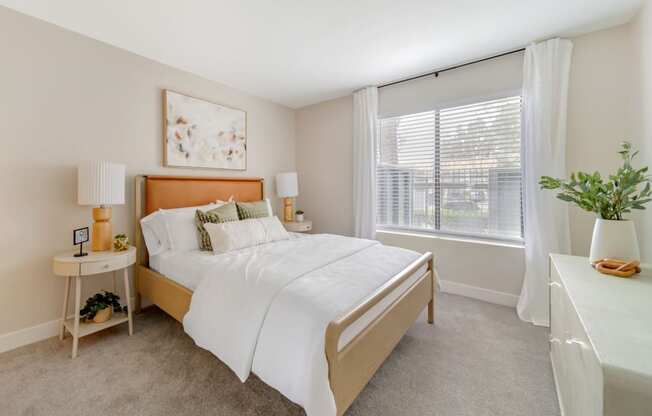 our apartments offer a bedroom with a king sized bed  at Citrine Hills, Ontario, CA