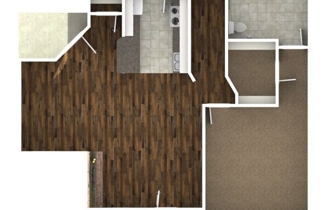 1 bed, 1.5 baths, 925 sqft, $1,405