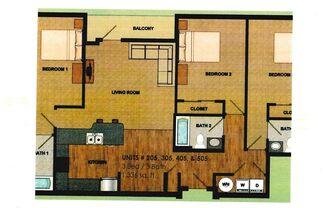 3 beds, 3 baths, 1,324 sqft, $2,350, Unit 205