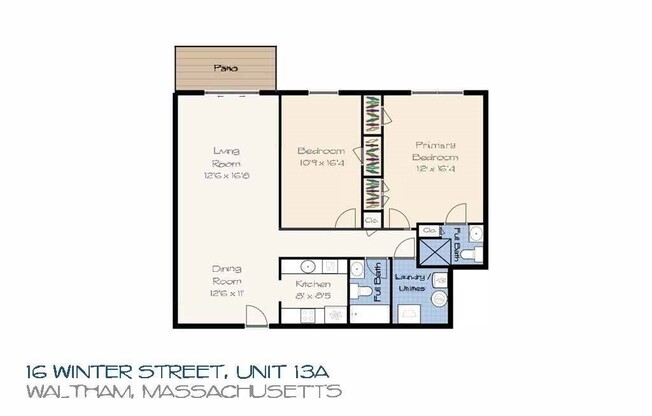 2 beds, 2 baths, 1,023 sqft, $3,000, Unit 13