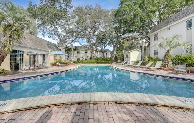 Swimming Pool at The Flats at Seminole Heights at 4111 N Poplar Ave in Tampa, FL