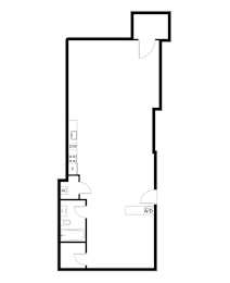 Studio, 1 bath, 870 sqft, $2,275