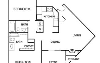 2 beds, 2 baths, 1,056 sqft, $1,129, Unit S0203