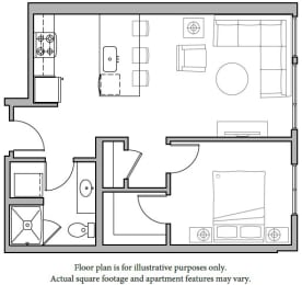 1 bed, 1 bath, 672 sqft, $2,335