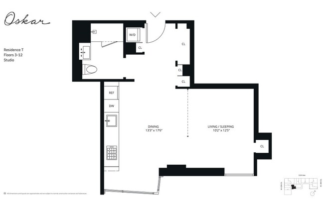 Studio, 1 bath, $4,450, Unit 11T