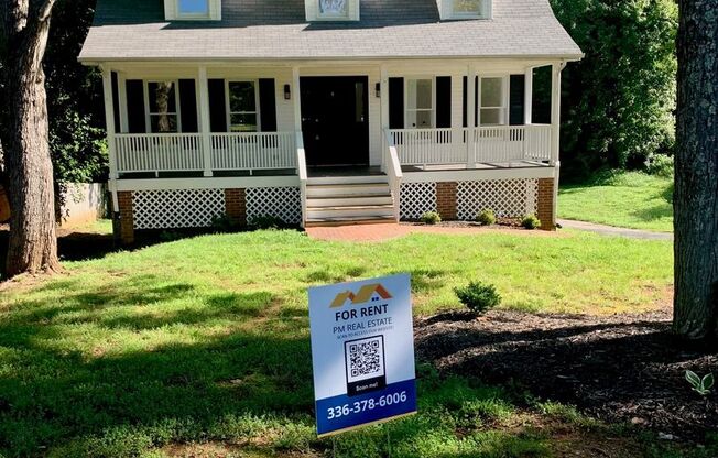 Two-Story Cape Cod- 3 Bed 2 Bath Greensboro Home