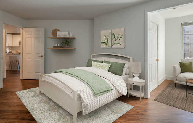 Bedroom with Hard Surface Flooring