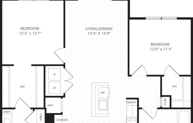 2 beds, 2 baths, 1,135 sqft, $3,330, Unit 133