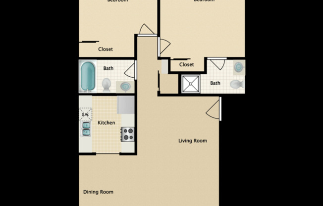 2 beds, 2 baths, 920 sqft, $2,495, Unit 147R