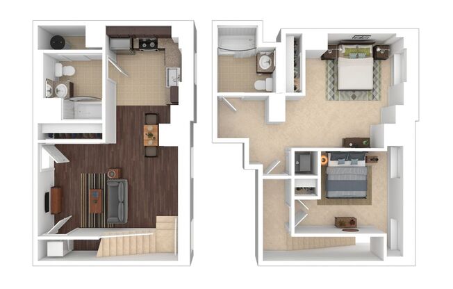 2 beds, 2 baths, 1,120 sqft, $3,715, Unit H-722