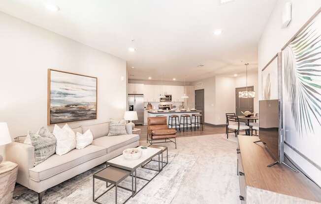 Spacious living Area at Harrison Apartments, Sarasota, FL, 34243