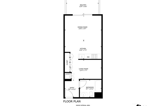 Studio, 1 bath, 460 sqft, $1,850, Unit 315