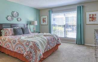 Oversized bedrooms with carpet at Ascent Jones Apartments in Huntsville, Alabama