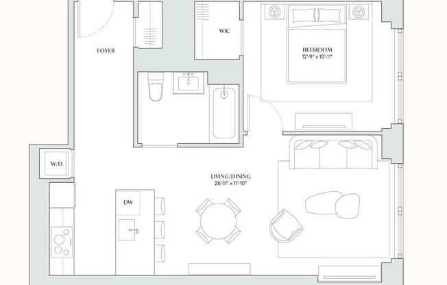 1 bed, 1 bath, 752 sqft, $7,458