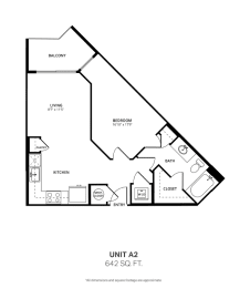 1 bed, 1 bath, 642 sqft, $1,441