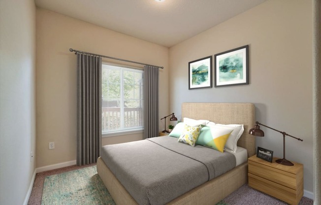 Springwater Crossing Apartments staged two-bedroom bedroom 2