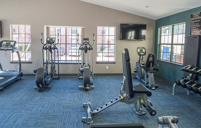 State-Of-The-Art Gym And Spin Studio at Timberglen Apartments, Dallas