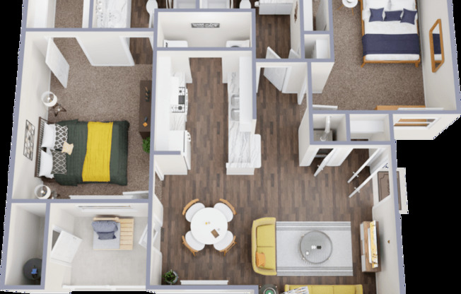 2 beds, 2 baths, 900 sqft, $1,350