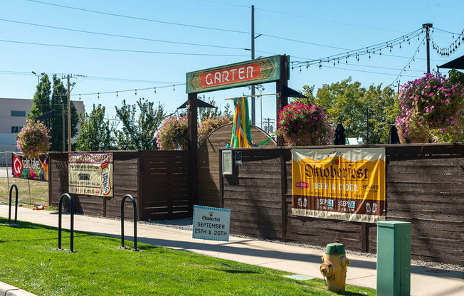 Entrance to Beer Garten at Harvest, Salt Lake City, UT, 84103