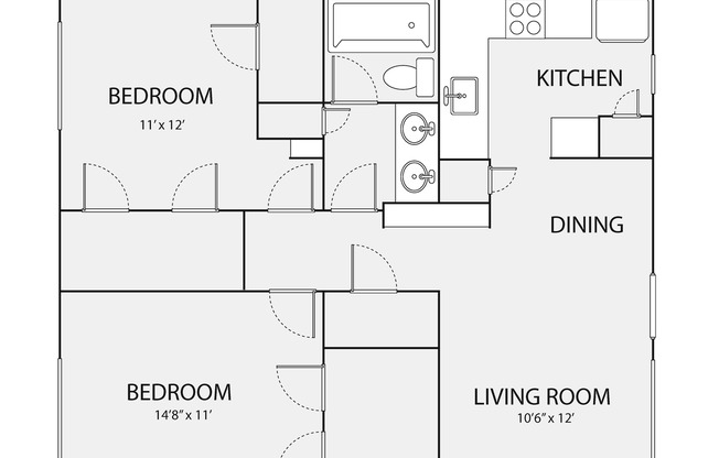 2 beds, 1 bath, 924 sqft, $1,875