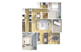 2 beds, 2 baths, 1,141 sqft, $1,900, Unit 220