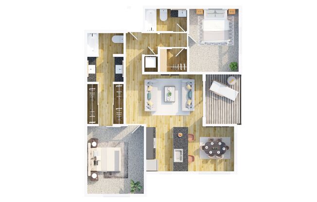 2 beds, 2 baths, 1,141 sqft, $1,900, Unit 220