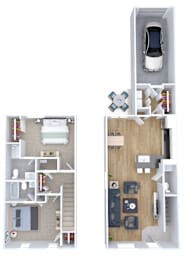 2 beds, 2.5 baths, 1,348 sqft, $1,899