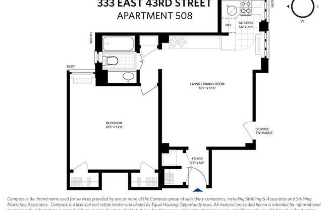 1 bed, 1 bath, $4,100, Unit 508