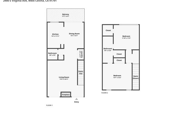 2 beds, 1.5 baths, 1,225 sqft, $2,945, Unit 56