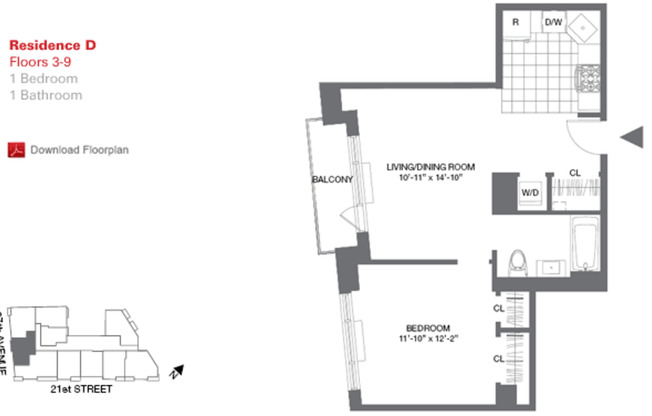 1 bed, 1 bath, 673 sqft, $3,325