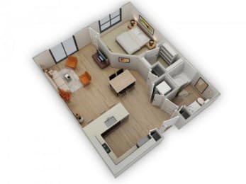 1 bed, 1 bath, 735 sqft, $2,102