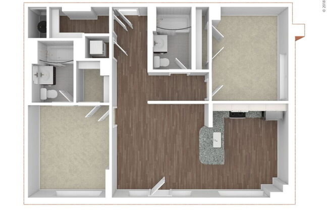 2 beds, 2 baths, 985 sqft, $3,150