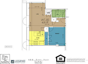 1 bed, 1 bath, 628 sqft, $1,629