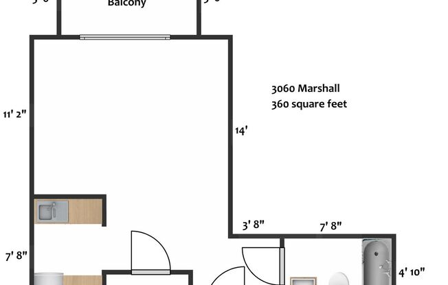 Studio, 1 bath, 425 sqft, $795, Unit 3060-413