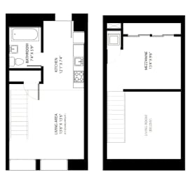 1 bed, 1 bath, 412 sqft, $1,425