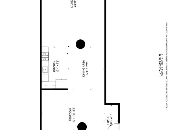 1 bed, 1 bath, 1,380 sqft, $4,350, Unit 703