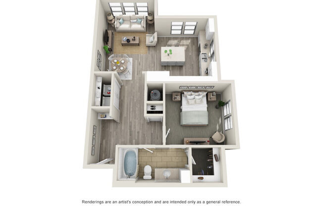 1 bed, 1 bath, 878 sqft, $1,884