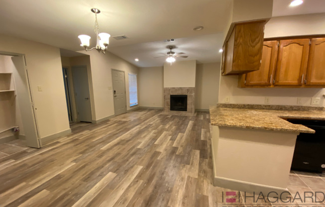 Rare 3-bed,2-bath, 1-story half duplex recently updated! Ready for move-in.