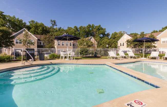 This is a photo of the second pool area at Nantucket Apartments in Loveland, Ohio.