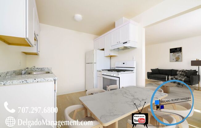 Benicia! Large two bedroom, one bath available now